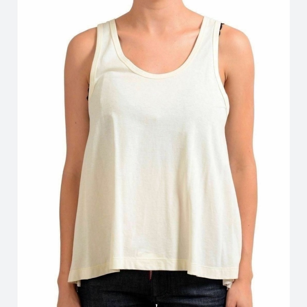 Michael Stars Light Yellow High Low Tank Top